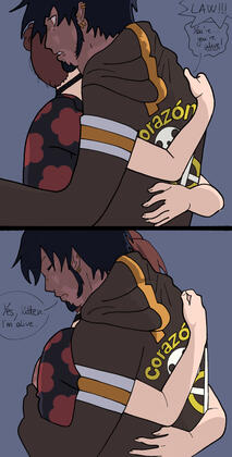Sam &amp; Law hug